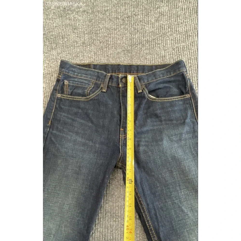 Levi's Men's 505 Regular Fit Straight Leg Jeans Dark Wash Indigo Blue Sz 31x32